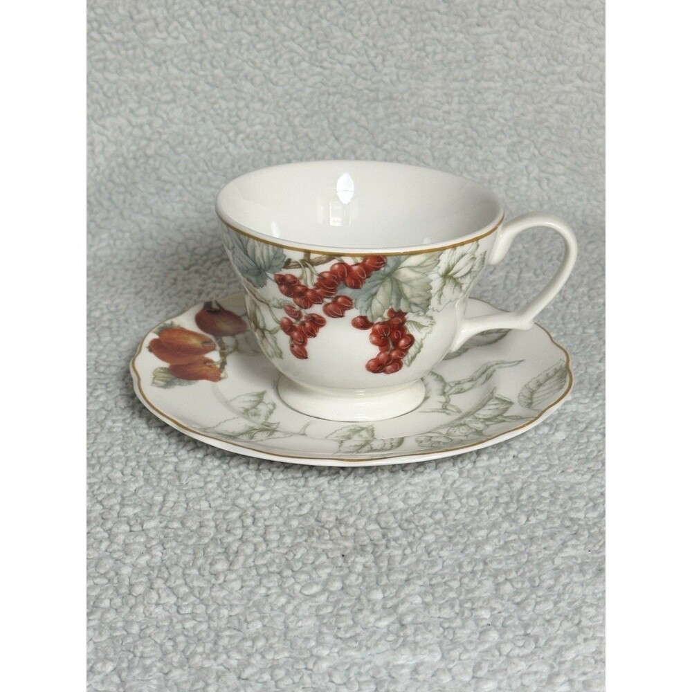 Charter Club Summer Grove Tea Coffee Cup & Saucer Set For One - Picture 1 of 9